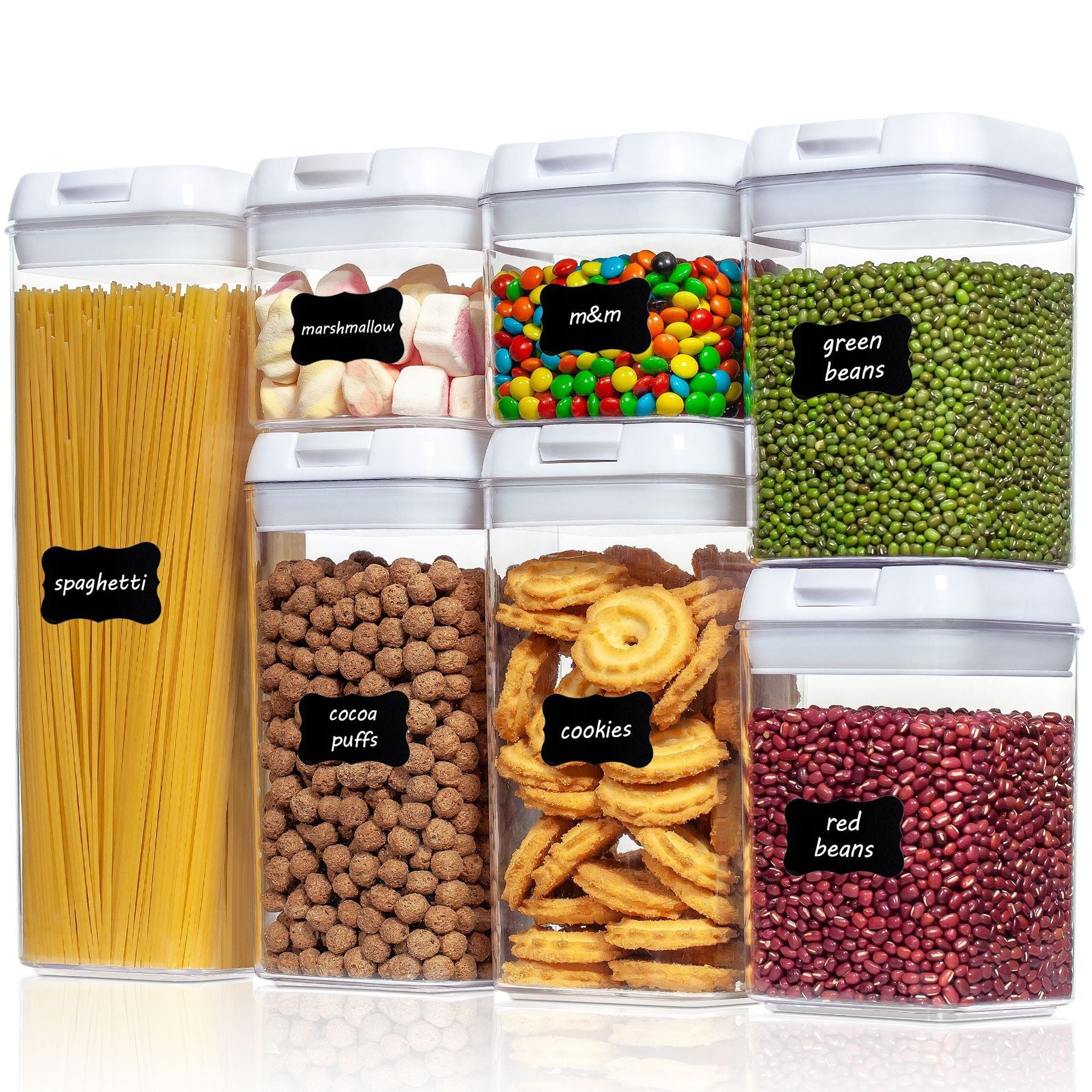 Grains Plastic 7 Piece Airtight Jar