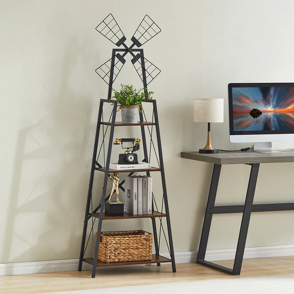 4-Tier Bookshelf Display Storage Shelves