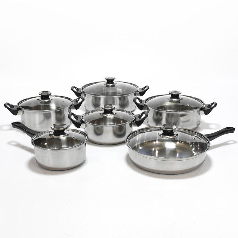 Stainless Steel 12-Piece Pot Set