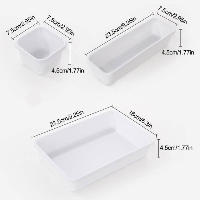 8pcs Set Home Drawer Organizer Trays