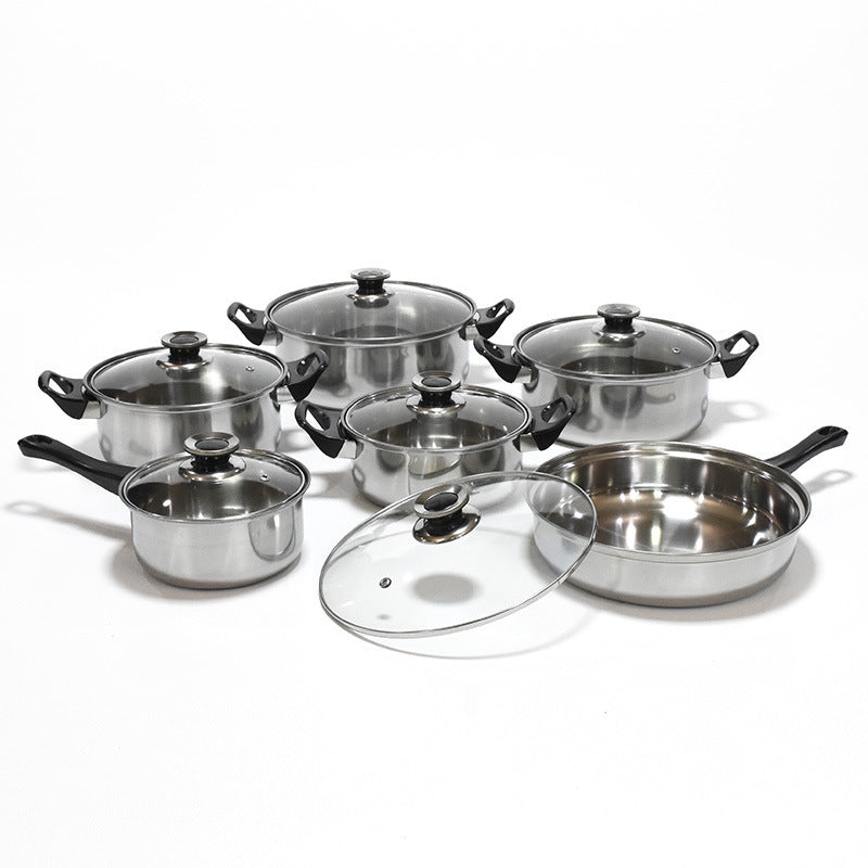 Stainless Steel 12-Piece Pot Set